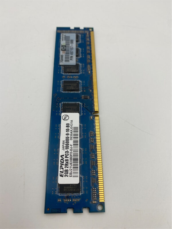 HP 2GB DDR3 1333MHZ PC3-10600U EBJ21UE8BDF0-DJ-F 497157-B88 - Imagen 2
