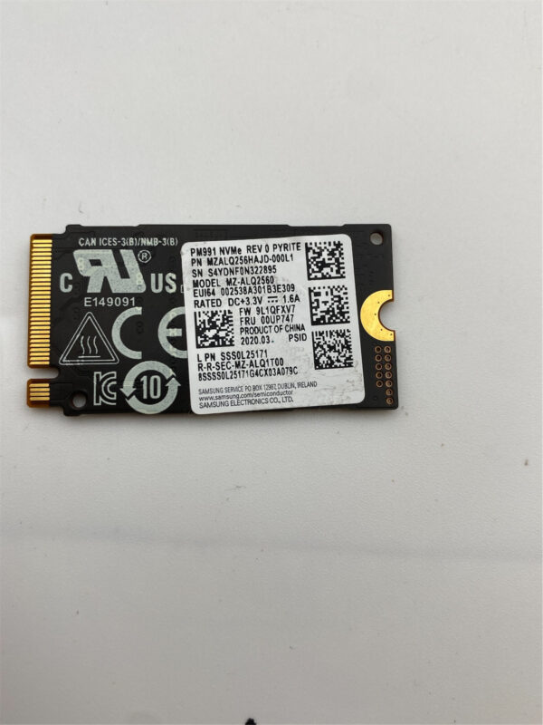 Lenovo SSD_ASM 256G, M.2, 2242, PCIe3x4 5SS0V26415 5SS0V26437 5SS0V15983 00UP747 - Image 5