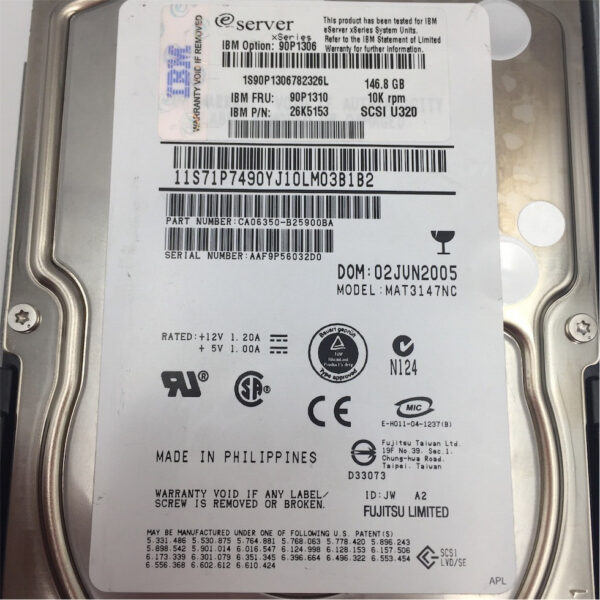 IBM 146Gb SCSI U320 10K Hot Swap HDD  90P1310 26K5153 - Image 2
