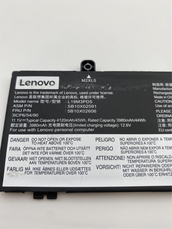 Lenovo BATTERY 11.1V 45 Wh 3cell Date Code: 2020.05 5B10X02603 5B10X02606 - Imagen 4