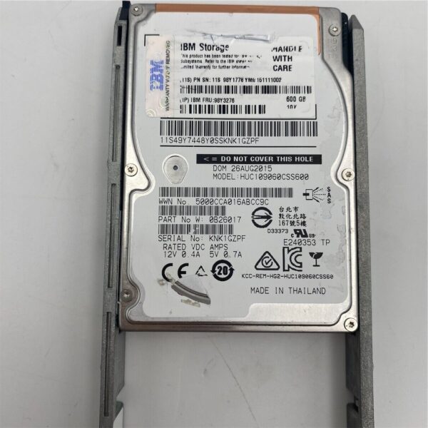 IBM HARD DRIVE 600GB 10K 2.5 SFF 6G SAS 0B26017 0B27252 9WL066-039 98Y3276 - Image 4