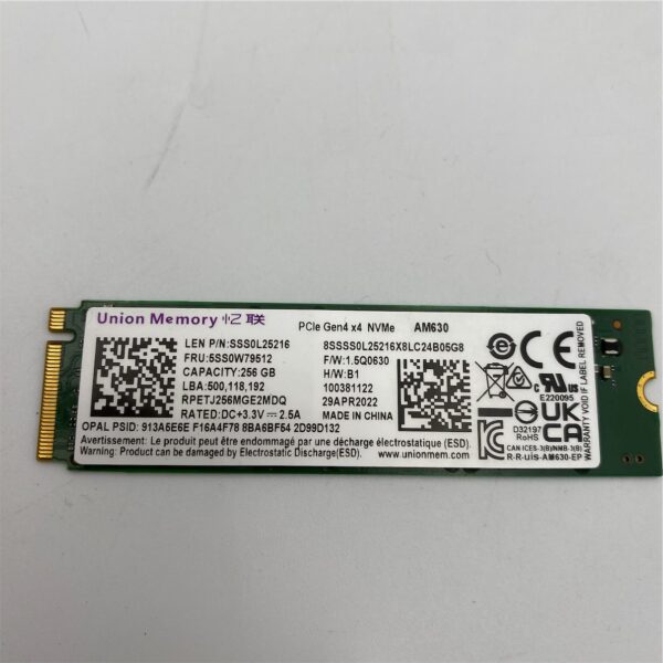 Lenovo SSD 256G,M.2,2280,PCIE4X4,OPAL,UMIS 5SS0W79512
