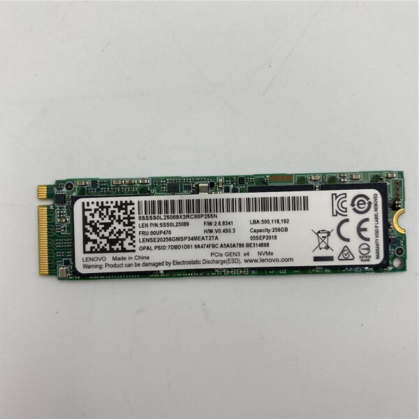 Lenovo 256GB SSD Hard Drive (m.2 PCIE 3X4) 00UP470 - Image 3