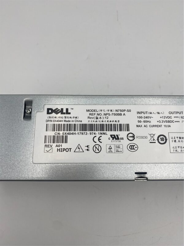DELL PE2950 750W POWER SUPPLY JU081 "Orange plastic piece missing" X404H - Image 6
