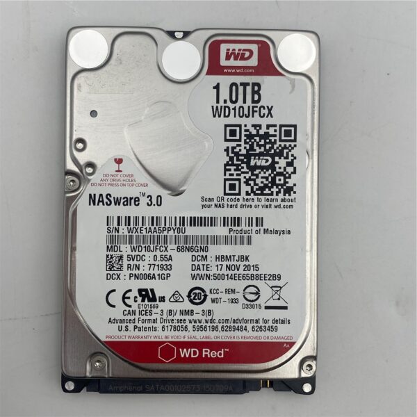 Western Digital Red 1TB 5400RPM SATA 6Gb/S 2.5-In HDD WD10JFCX-68N6GN0 - Image 3