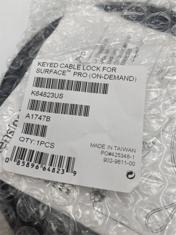 Kensington Keyed Cable Lock for Surface Pro - Master Keyed K64823US - Image 5