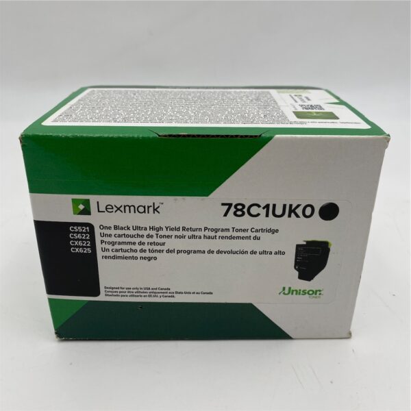 Lexmark 78C1UK0 Black Ultra High Yield Return Program Toner 78C1UK0-HY