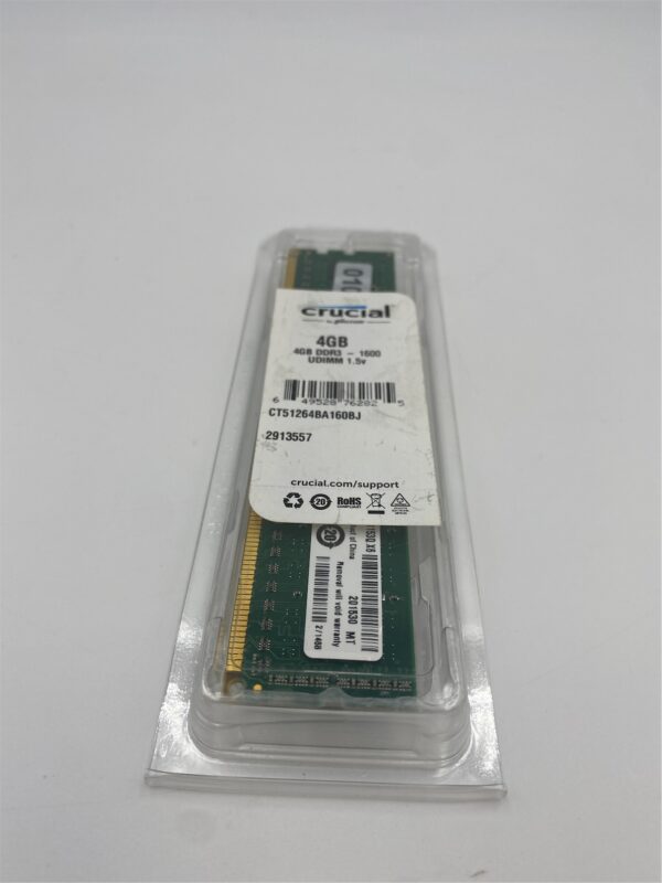 CRUCIAL 4GB PC3-12800U DDR3-1600 UNBUFFERED NON ECC 240 PIN CT51264BA160BJ.C8FED - Image 2