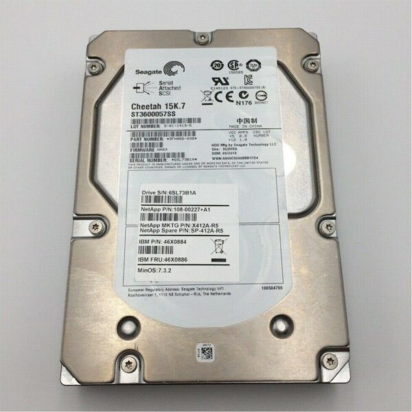 NETAPP 600GB 15K SAS 3.5" Disk Drive 108-00227+A0 ST3600057SS "no tray" - Image 2