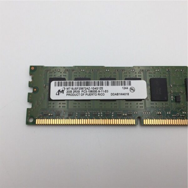 HP 2GB (1*2GB) 2RX8 PC3-10600E DDR3-1333MHZ 500209-061 501540-001 500670-B21 - Imagen 5