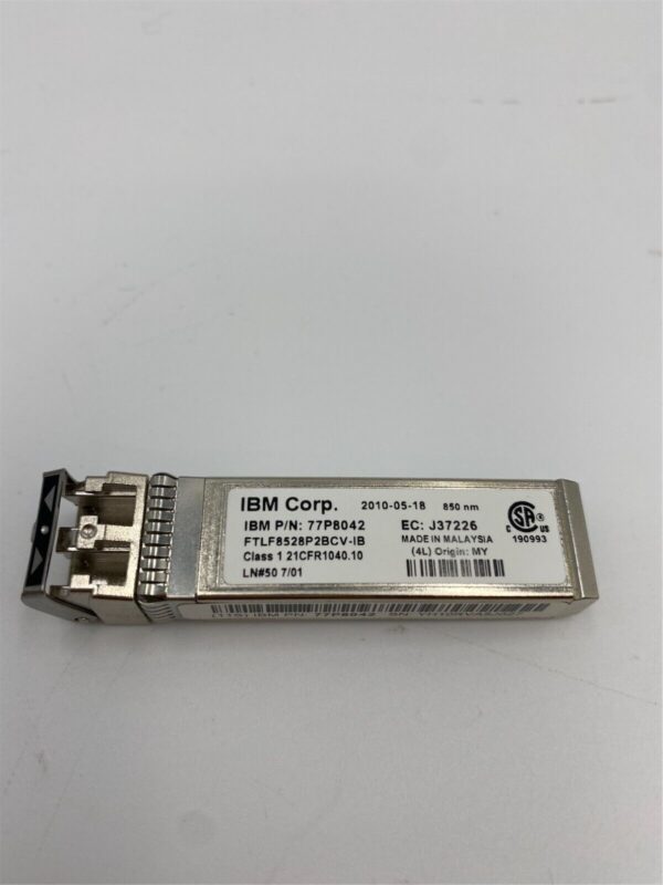 IBM TRANSCEIVER 8GB SHORTWAVE SFP 85Y6278 FTLF8528P2BCV-IB 77P8042