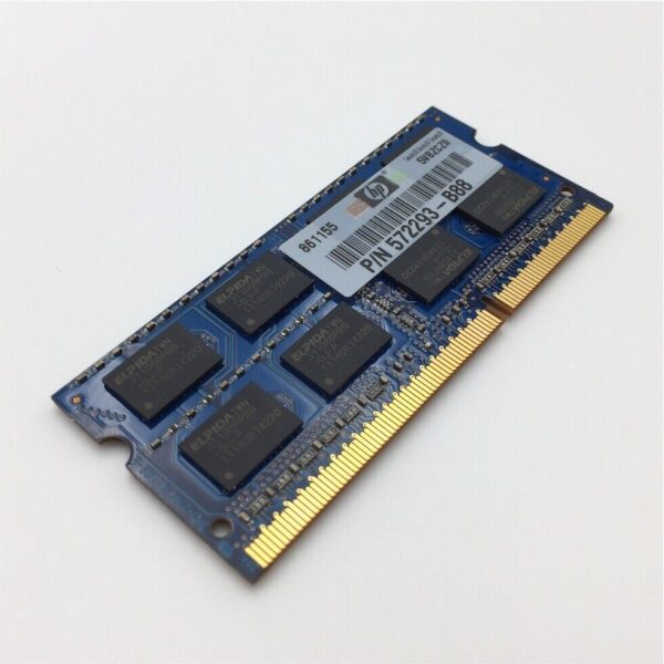 HP 2GB 2R8 PC3-10600S SO-DIMM 572293-B88 MT16JSF25664HZ-1G4F1 EBJ21UE8BFU0-DJ-F - Image 4