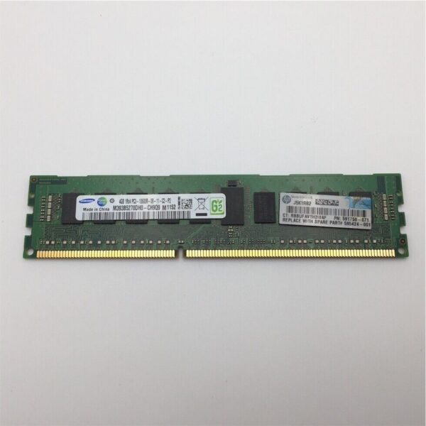 HP 4GB 1X4GB PC3-10600R 1RX4 DIMM 595424-001 593339-B21 591750-071