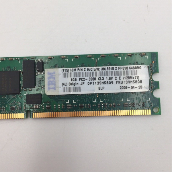 IBM 1Gb PC2-3200R 400Mhz ECC REG SR x4 CL3 240-Pin 39M5808 - Image 3