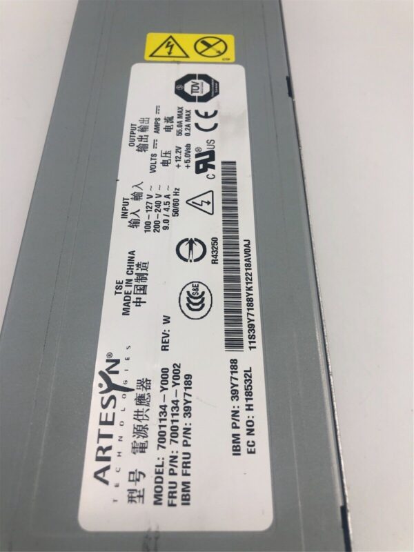 IBM 670W POWER SUPPLY 39Y7189 32R2815 39Y7188 39Y7382 39Y7383 FS7027-030L - Image 5