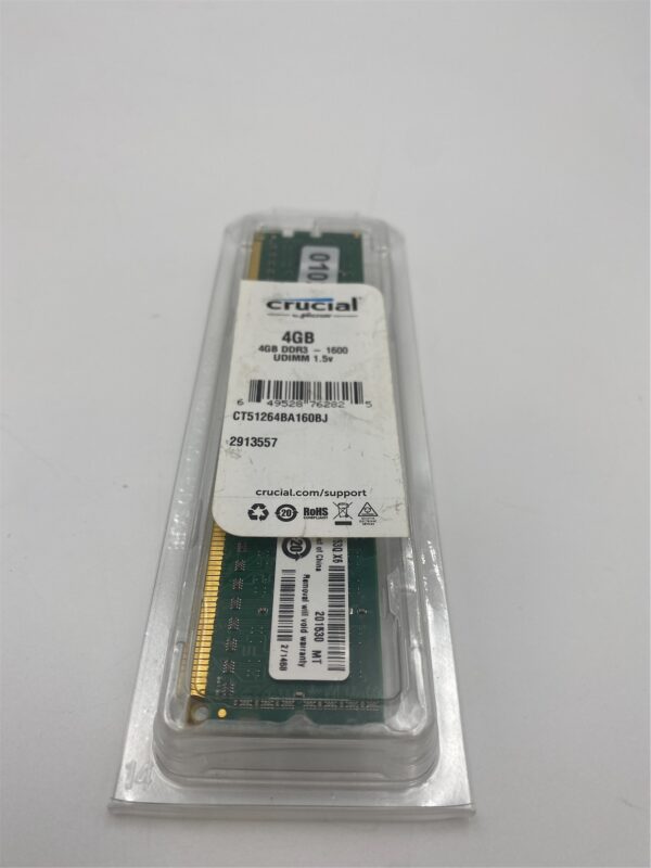 CRUCIAL 4GB PC3-12800U DDR3-1600 UNBUFFERED NON ECC 240 PIN CT51264BA160BJ.C8FED - Image 4