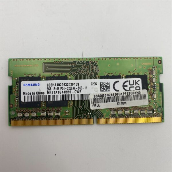 Samsung SODIMM,8GB, DDR4, 3200 M471A1G44BB0-CWE