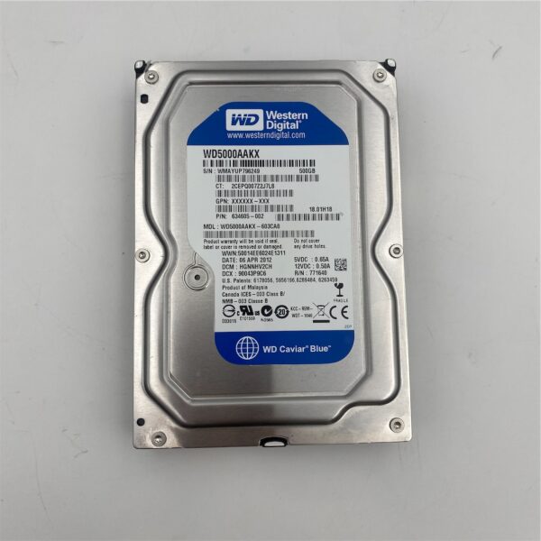 HP 500GB SATA300 7200RPM 3.5IN HDD 0A37990 0A38013 0A38673 41X5582 634605-002