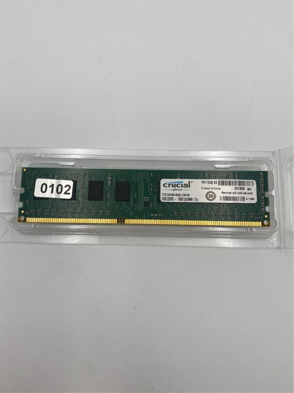 CRUCIAL 4GB PC3-12800U DDR3-1600 UNBUFFERED NON ECC 240 PIN CT51264BA160BJ.C8FED