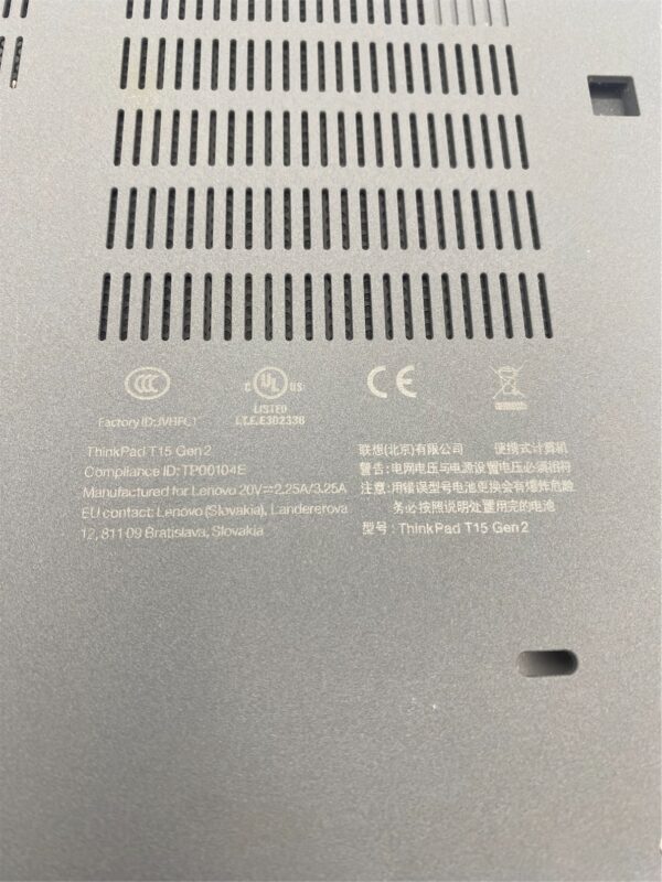 LENOVO COVER, T15G2_D_COVER_GRAY_ASSY_WO_WWAN 5CB0Z69262 - Imagen 5