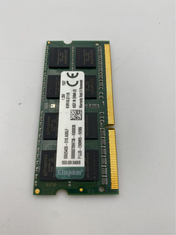 Kingston 8GB 2Rx8 1G x 64-Bit PC3L-12800 CL11 204-Pin SODIMM KVR16LS11/8 - Image 2