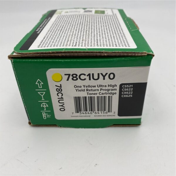 Lexmark 78C1UY0 Yellow Ultra High Yield Return Program Toner 78C1UY0-HY - Image 2