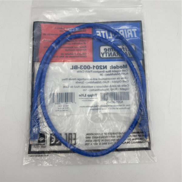 TRIPP LITE 3FT CAT6 GIGABIT SNAGLESS PATCH CABLE RJ45 M/M N201-003-BL - Imagen 4