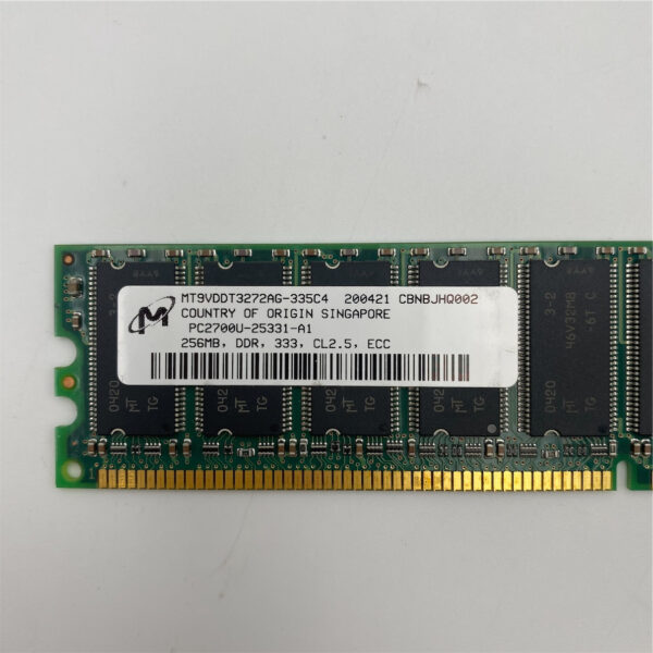 Micron 256MB UNREG PC3200 1X256 ML110 MEMORY MT9VDDT3272AG-335C4 - Imagen 2