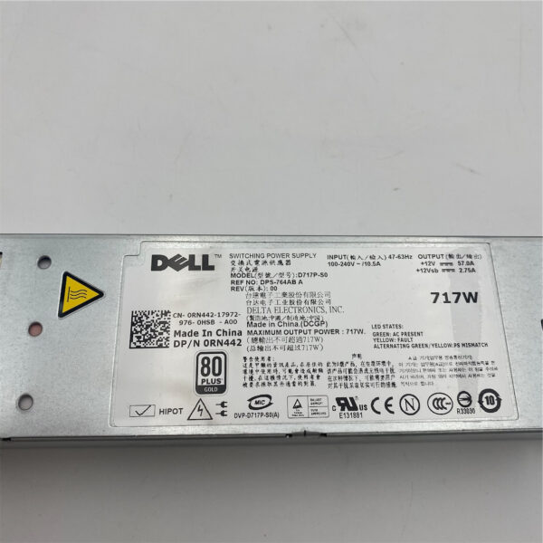 Dell R610 717W Gold Efficiency HS PSU RN442 0RN442 - Imagen 6