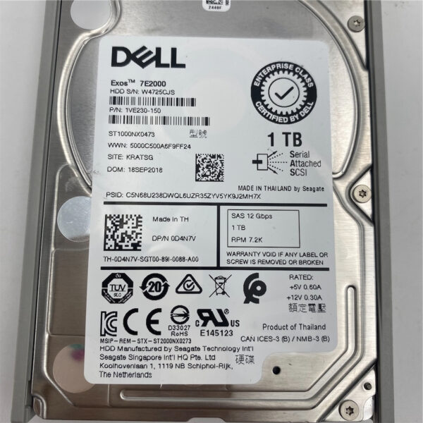 DELL 1TB 7.2K 12G 2.5INCH SAS HDD D4N7V - Image 5