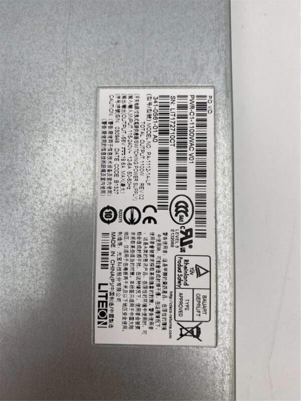 CISCO 3850 SERIES 1100W POWER SUPPLY PWR-C1-1100WAC - Imagen 4