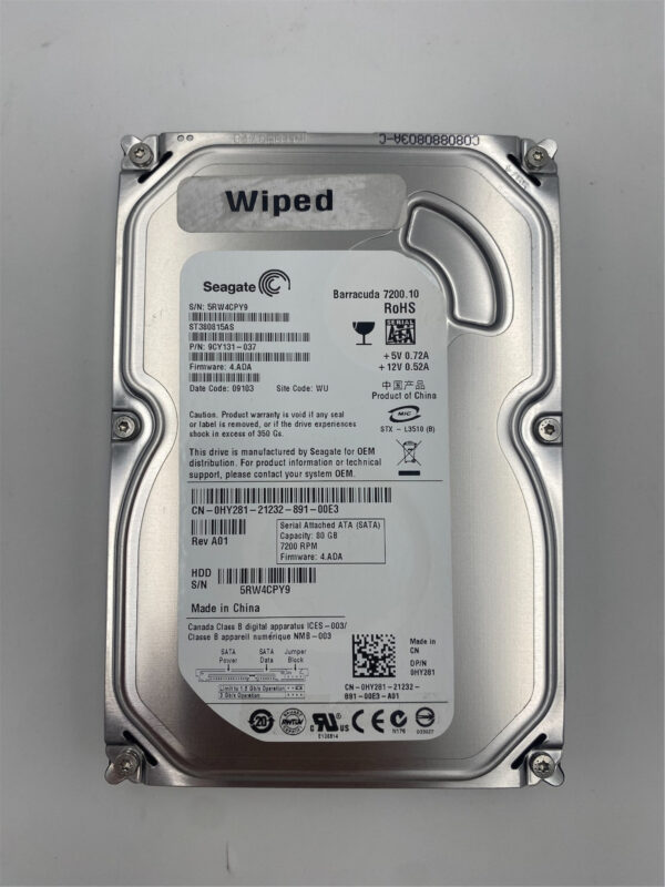 Dell 80GB 7200rpm SATA 3.5" HDD 0HY281