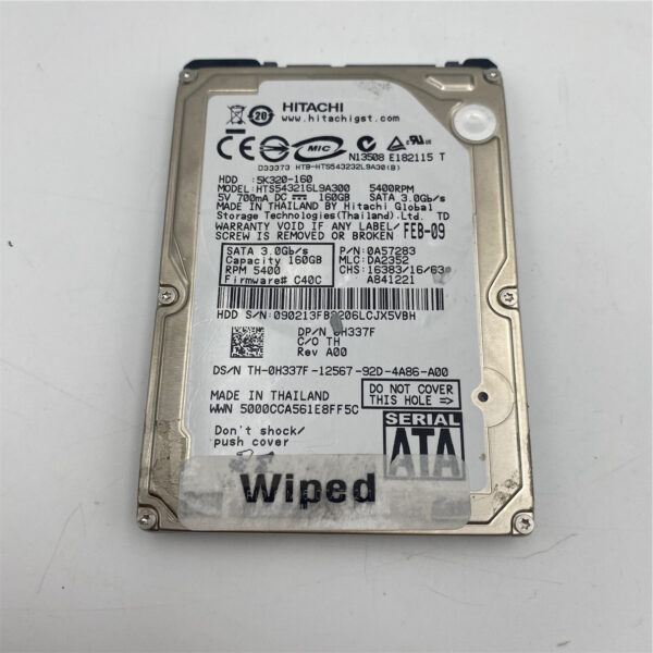 Dell 160Gb 2.5inch 5400rpm SATA Hard Drive H337F - Image 3