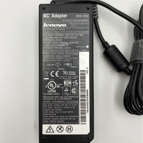 LENOVO AC POWER ADAPTER 90W 20V-4.5A 42T4435 - Imagen 5