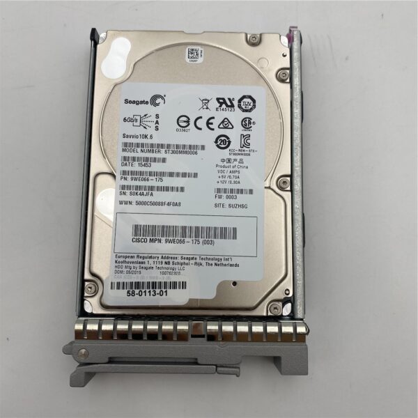 Cisco 300GB 6Gb SAS 10K RPM SFF HDD A03-D300GA2 - Image 3