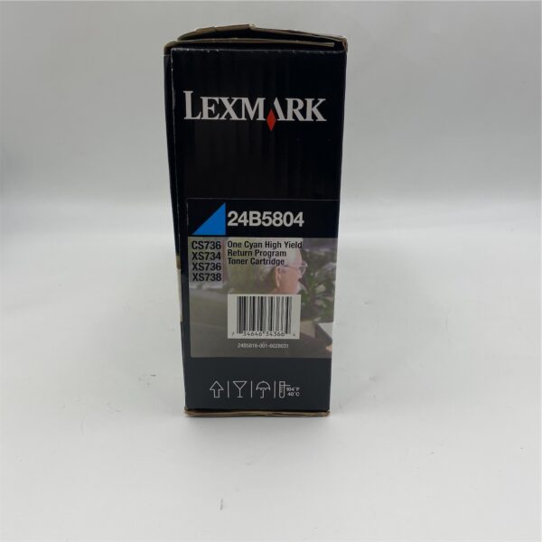 Lexmark 24B5804 Cyan High Yield Return Program Toner 24B5804-HY - Image 3