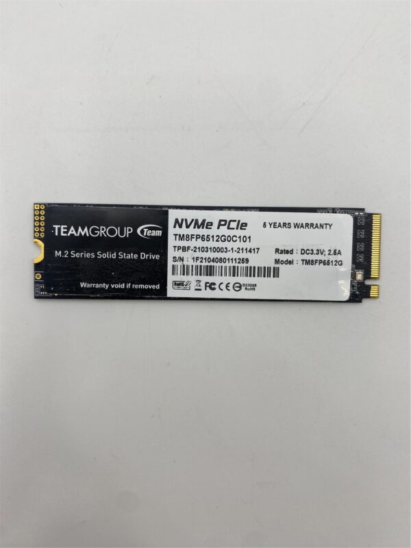 Team Group MP33 512 GB M.2 PCI Express 3.0 NVMe TM8FP6512G0C101