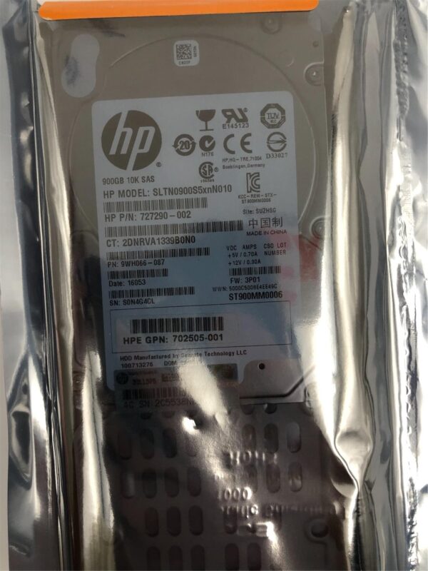 HP 900GB 6G SAS 10K 2.5IN HDD 697389-001 702505-001 QR496A - Image 2
