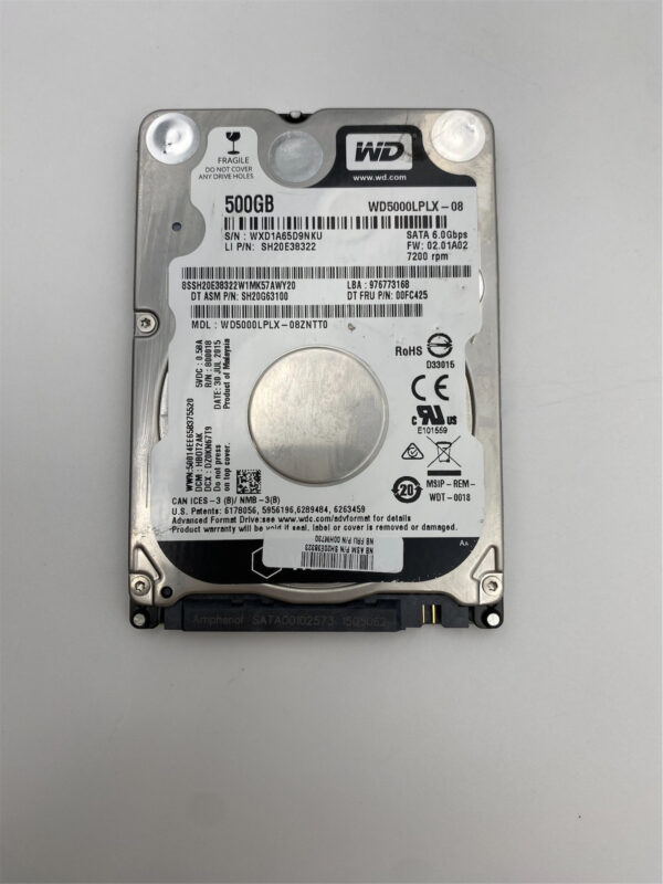 LENOVO 500GB 7200RPM 2.5 6GBPS SATA HARD DRIVE 01FR409 5H20X55084 00FC425 - Image 2