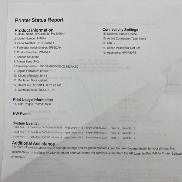 HP Laserjet Pro M404N Printer W1A52A-4545 - Image 6