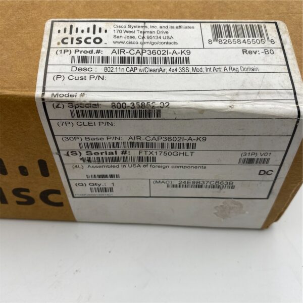 Cisco Aironet 3602i Wireless Access Point AIR-CAP3602I-A-K9 - Image 7