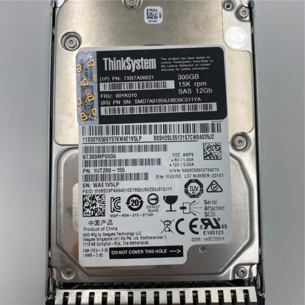 Lenovo 2.5in 300GB 15K SAS 12Gb Hot Swap 512n HDD 00YK010 - Image 3