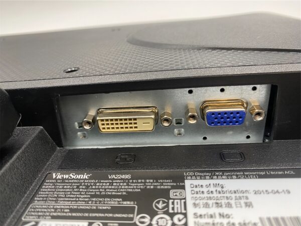 ViewSonic 21.5" 16:9 IPS Monitor DVI-D / VGA Ports VA2249S - Image 6