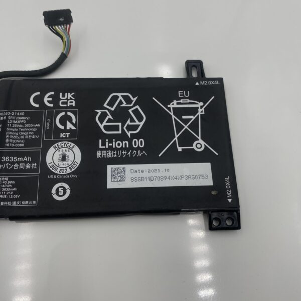 Lenovo BATTERY,11.25V,42Wh,3cell Date Code: 2023/10 5B11N51759 5B11D70895 - Image 6