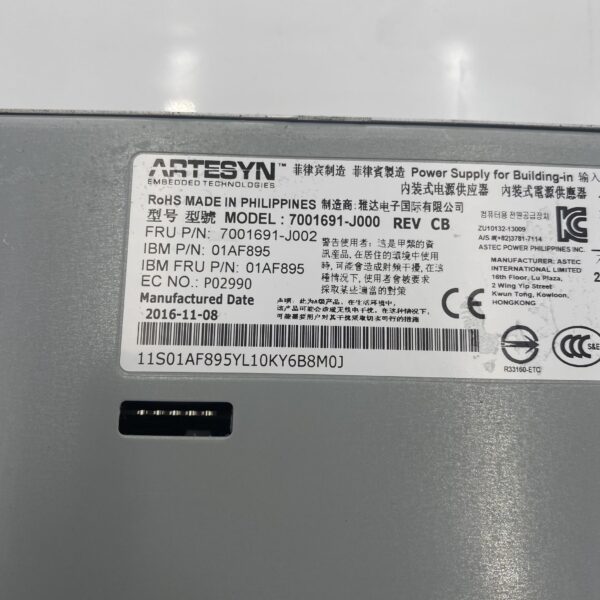 IBM 900 WATT 80 PLUS PLATINUM POWER SUPPLY 00FV929 2B1D 02CL822 01AF895 - Image 6