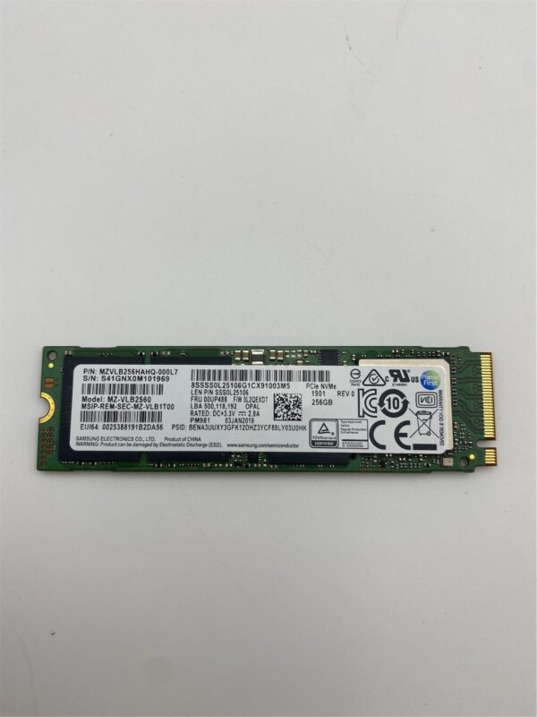 Lenovo 256GB SSD Hard Drive (m.2 PCIE 3X4) 00UP436 00UP726 00UP738 00UP488