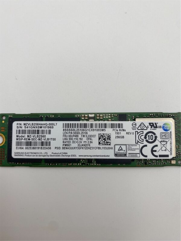 Lenovo 256GB SSD Hard Drive (m.2 PCIE 3X4) 00UP436 00UP726 00UP738 00UP488 - Image 4