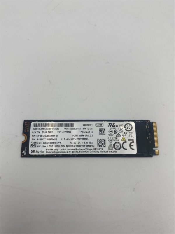Lenovo 512GB SSD M.2 2280 PCIe3x4 00UP727 00UP490 00UP683 00UP739 5SS0V26442