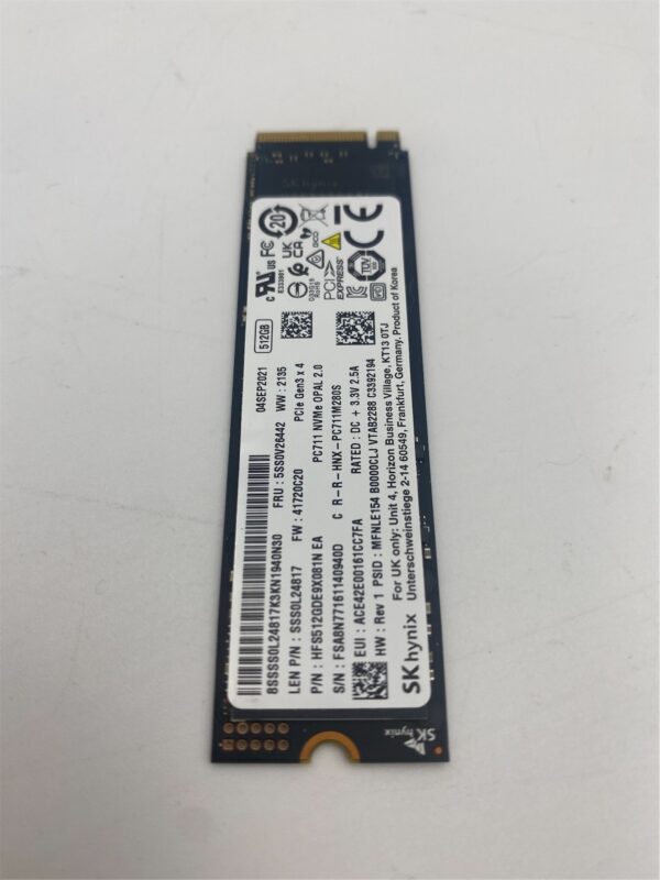 Lenovo 512GB SSD M.2 2280 PCIe3x4 00UP727 00UP490 00UP683 00UP739 5SS0V26442 - Imagen 3