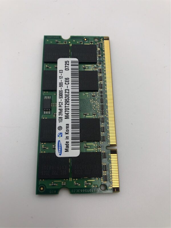 Samsung 1GB PC2-5300 667MHZ DDR2 SODIM Memory M470T2953EZ3-CE6 - Image 2